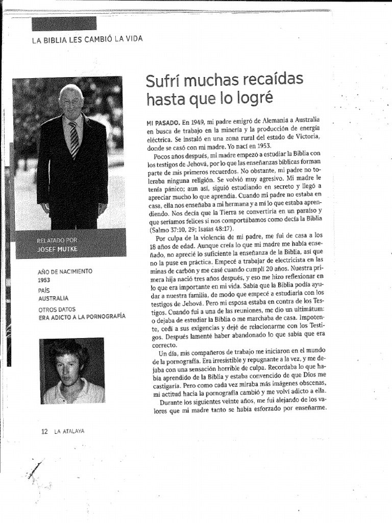 La Biblia Les Cambio La Vida | PDF