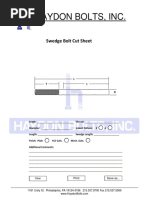 Swedge Bolt Cut Sheet Haydon Bolts Inc