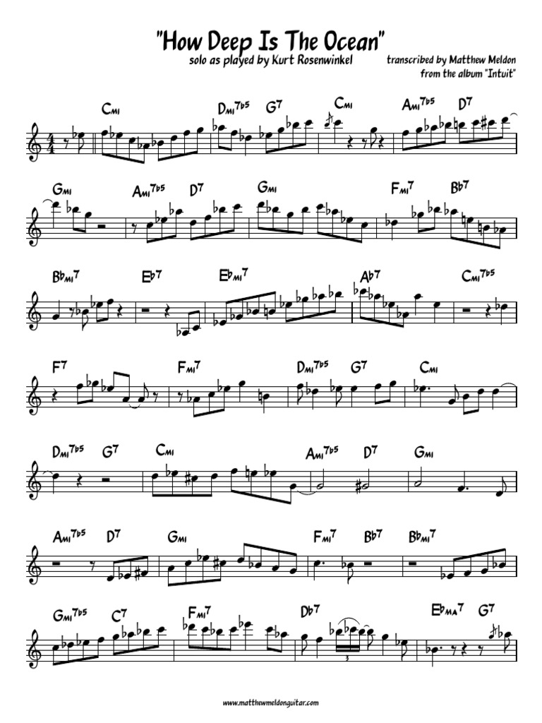 Kurt RosenwinkelHow Deep Is The Ocean PDF PDF