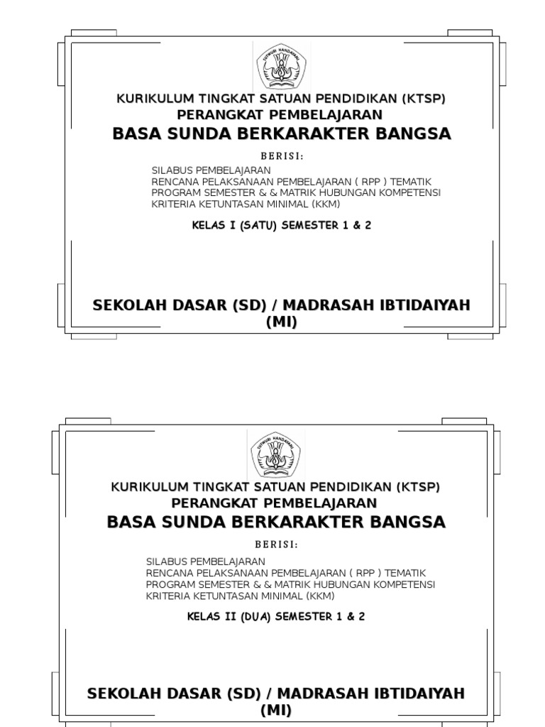 Perangkat Pembelajaran Kelas 2 Sd Ktsp Cara Mengajarku