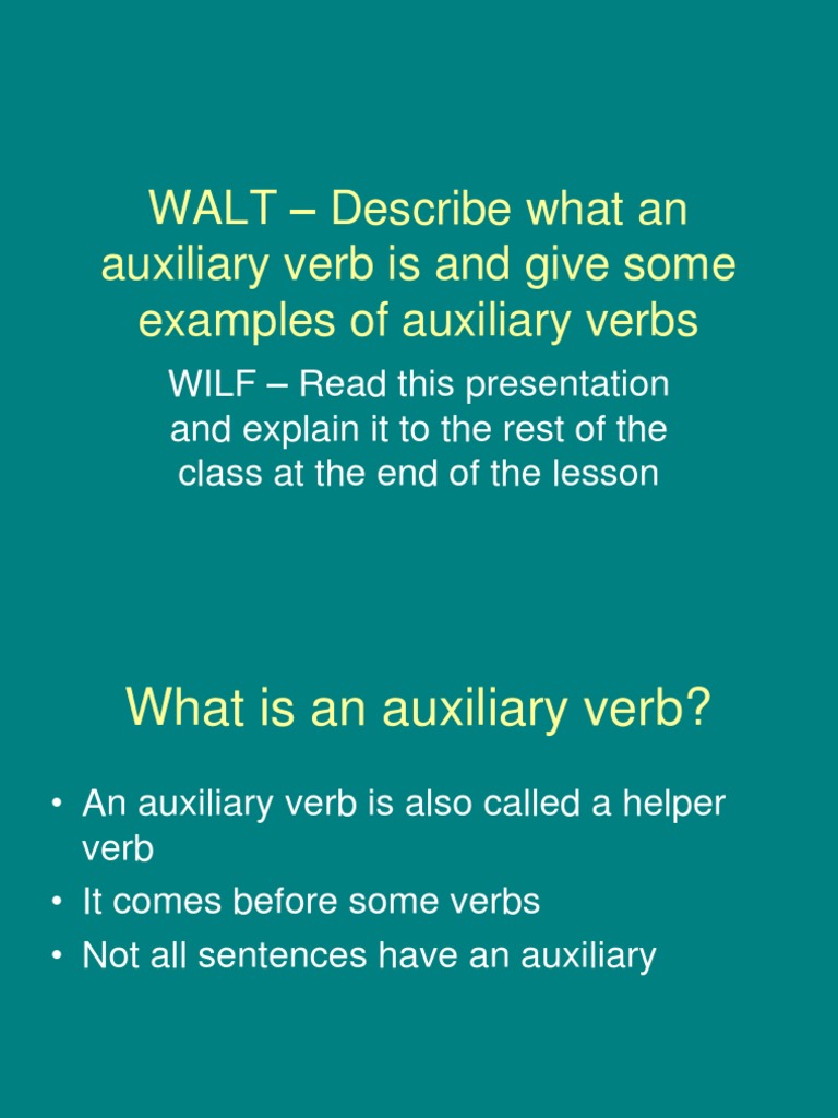 Understanding Auxiliary Verbs: Examples & Uses | PDF