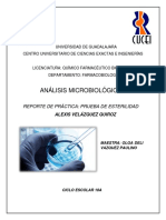 Prueba de esterilidad de suero oral Electrolit