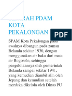 SEJARAH PDAM Sumber Webresmi