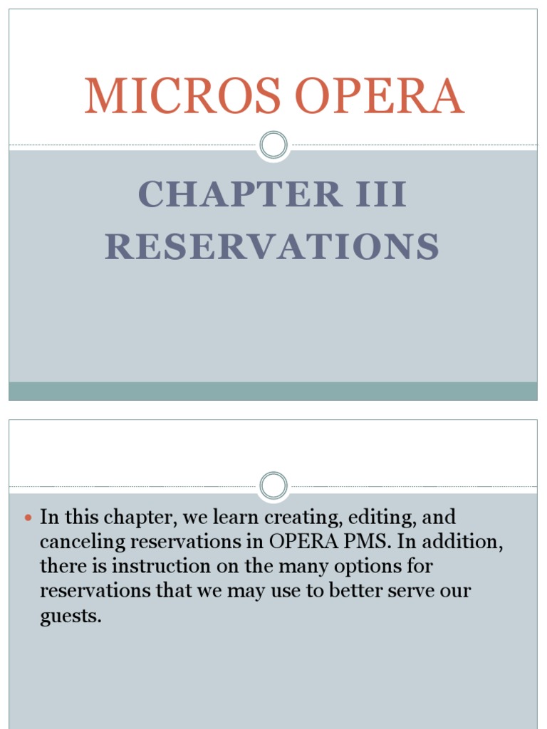 OPERA PMS Reservation Process Guide | PDF | Credit Card | Payments