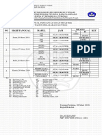 Jadwal Ujian Praktek 2018