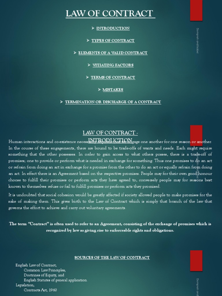Law of Contract (Lec 2) | PDF | Offer And Acceptance | Contractual Term