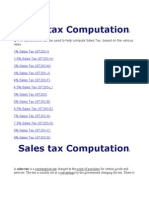 Sales Tax Computation