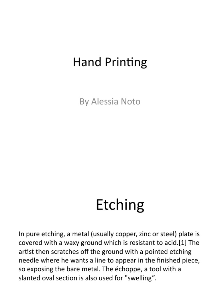 Techniques of Hand Printing Explained | PDF | Home & Garden | Classics