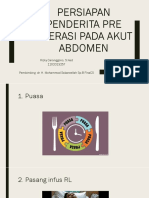 Persiapan Penderita Pre Operasi Pada Akut Abdomen