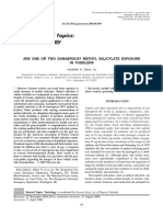 Are One or Two Dangerous? Methyl Salicylate Exposure