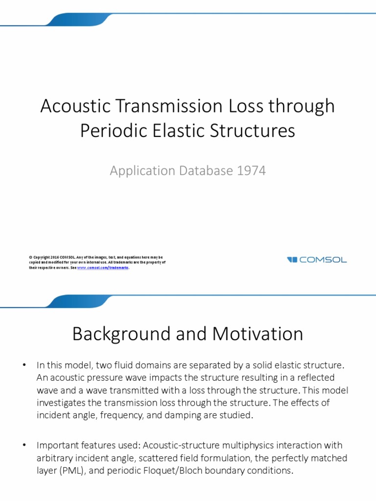 Acoustic Transmission Loss 52a PDF Acoustics Waves