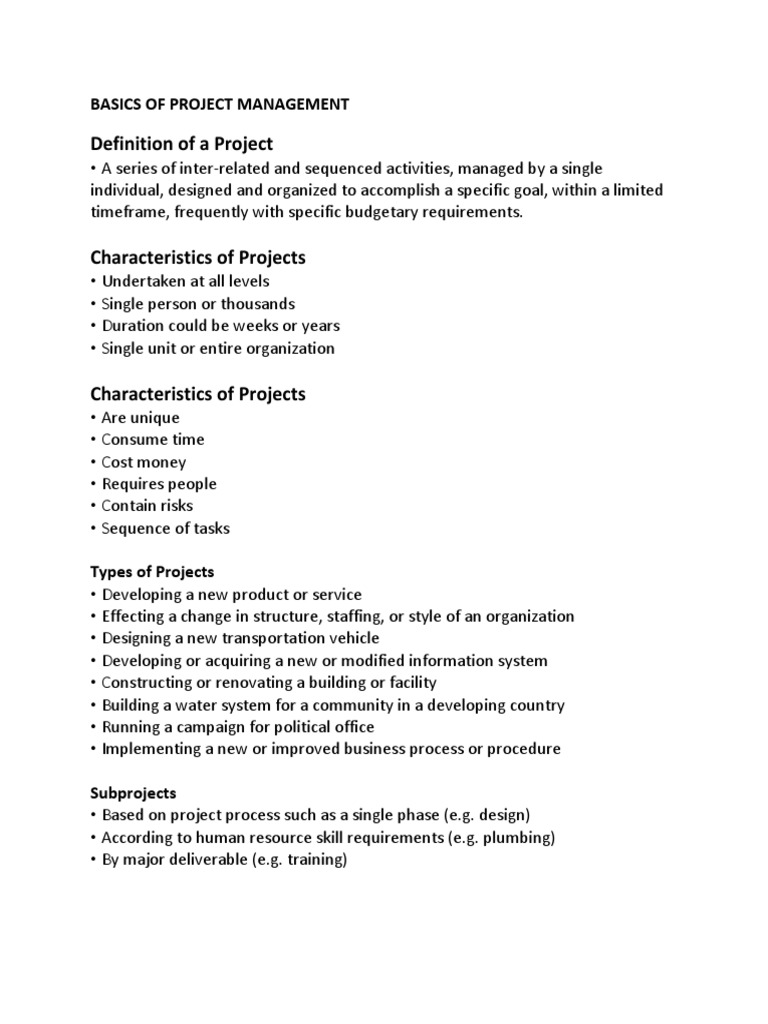 Basics of Project Management | PDF | Art