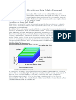 Photovoltaics Cells Theory