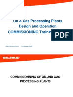 Commissionning of Oil and Gas Processing Plants