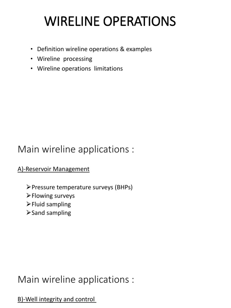 Wire Line | PDF | Technology & Engineering