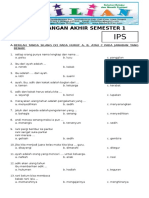 Soal UAS IPS Kelas 1 SD Semester 1 (Ganjil) Dan Kunci Jawaban