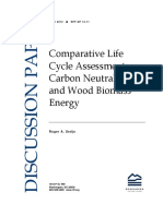 Comparative Life Cycle Assessments: Carbon Neutrality and Wood Biomass Energy