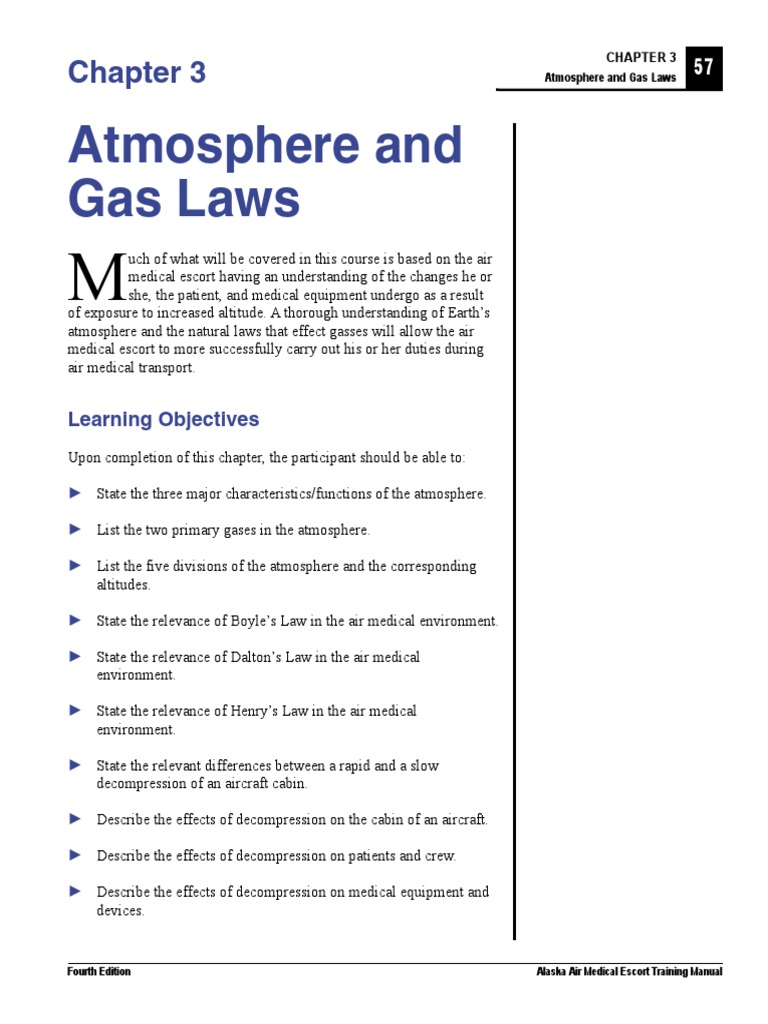 Atmosphere and GAses Law.pdf Atmosphere Of Earth Scuba Diving