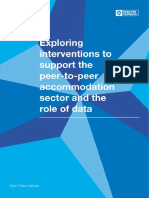 Exploring interventions to support the peer-to-peer accommodation sector and the role of data