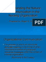 Understanding Communication in Nursing Organizations