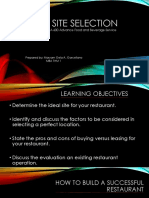 Ppt Report Site Selection