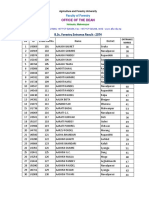B.SC - Forestry Entrance Examination 2074 Result Sheet