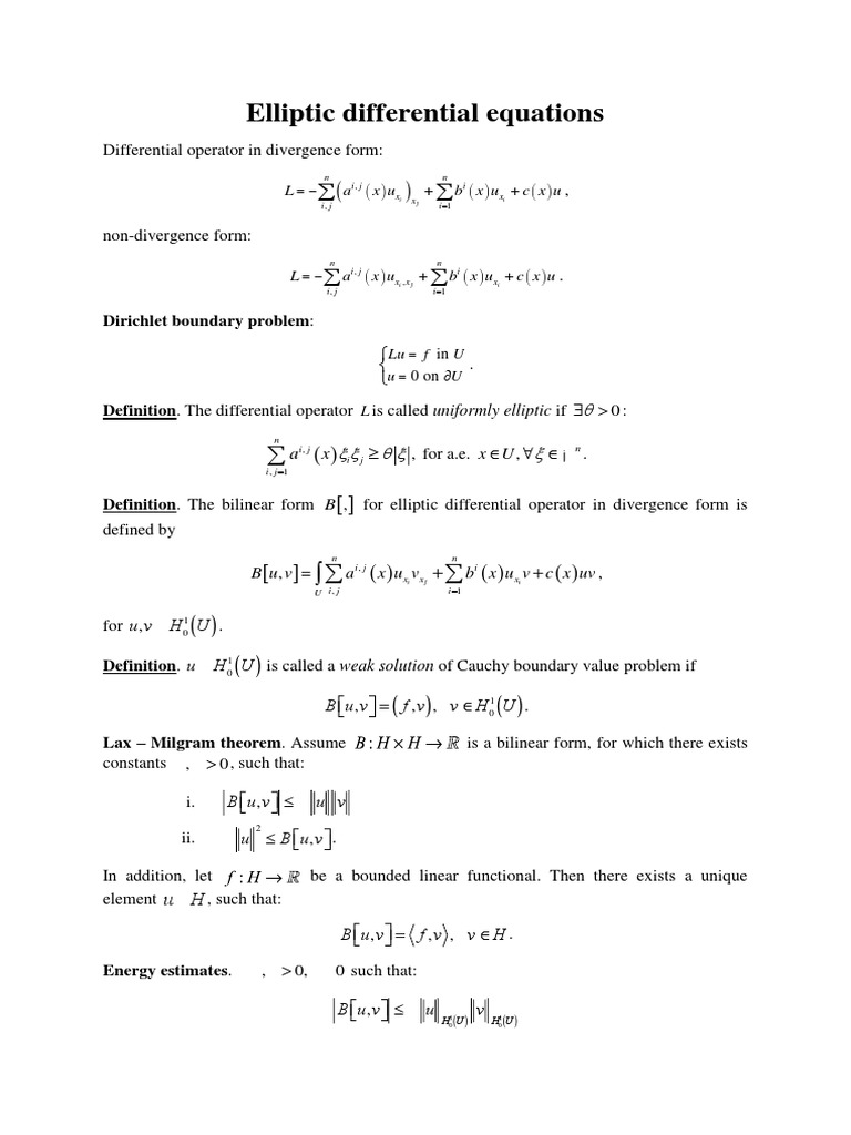 Elliptic Differential Equations | PDF | Partial Differential Equation ...