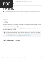 How To Pay - UQ Fees