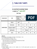 Table Des Tarifs Steg