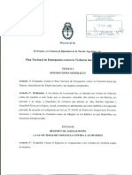 Proyecto Plan Nacional de Emergencia Contra La Violencia Hacia Las Mujeres