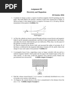 Assignment III Electricity and Magnetism 28 October 2016: Griffiths Chapter Example 3