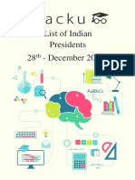 List of Indian Presidents PDF 1947 To 2018