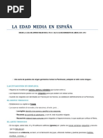 La Edad Media en Espac3b1a1