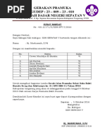 Surat Mandat Bindamping Pramuka