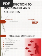 Introduction To Investment & Security