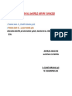 Jadwal On Call SpOG 2018