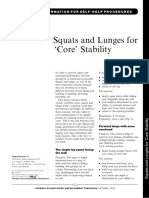 Squats and Lunges Core Stability