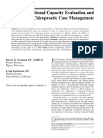 Functional Capacity Evaluation and Chiropractic Case Management