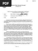 DOJ Contacts Policy with White House under Attorney General Michael Mukasey