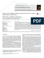 Testing A Novel Method To Identify Salt Production Pottery Via Release and Detection of Chloride Ions