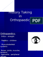 31699186 History Taking in Orthopaedics