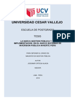 Implementación del sistema Invierte Perú y la gestión pública