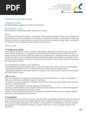 Instructivo Rummy Extrano Juegos De Mesa