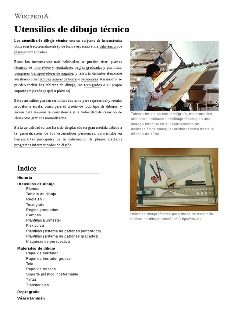 Utensilios de Dibujo Técnico, PDF, Dibujo