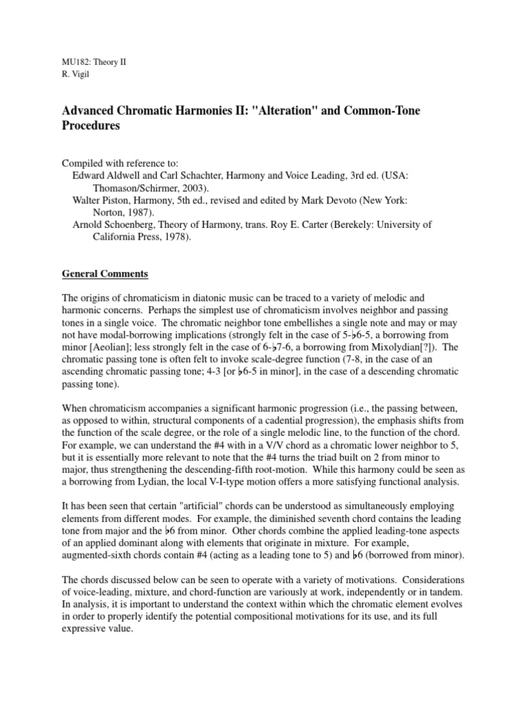Advanced Chromatic Harmonies II | PDF | Chord (Music) | Harmony