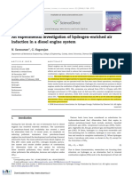 An Experimental Investigation of Hydrogen-Enriched Air Induction in A Diesel Engine System