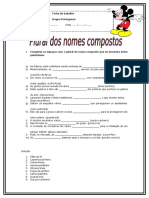 Ficha de exercícios de plural de nomes compostos