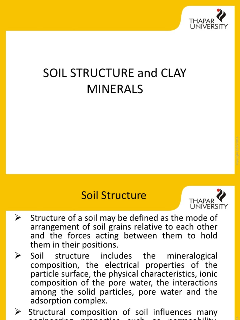 3 Soil Structure and Clay Minerals PDF Clay Minerals Soil