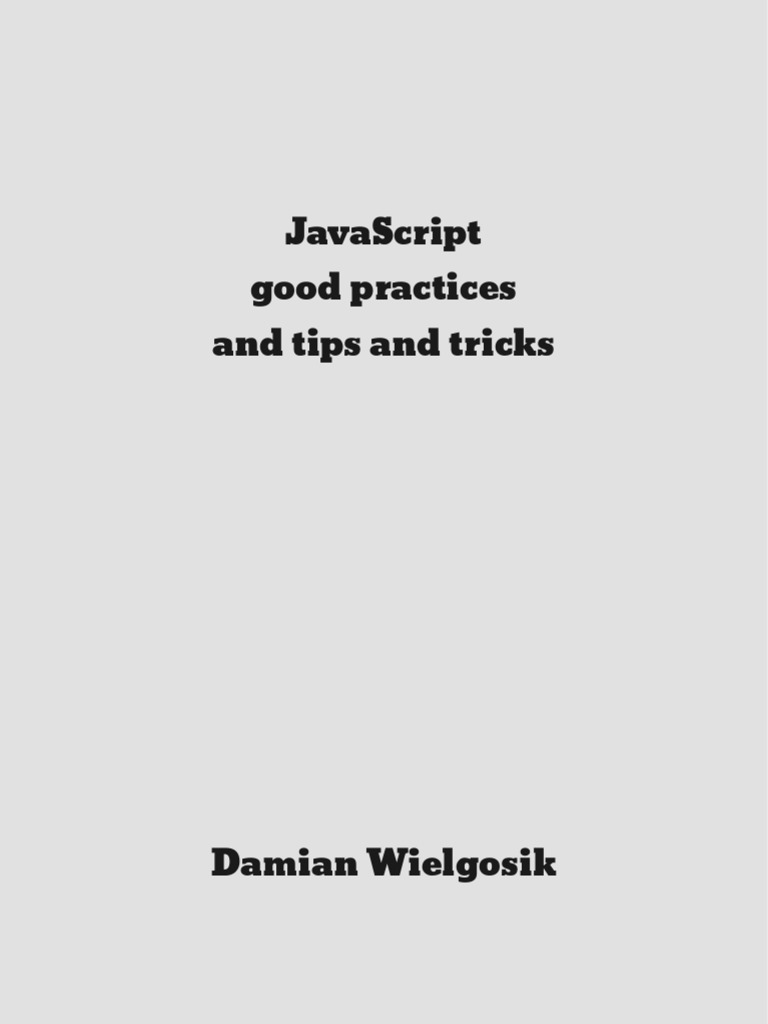 Good Practices JavaScript | PDF | Scope (Computer Science) | Java Script