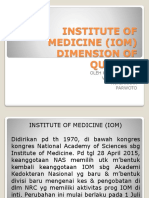 Institute of Medicine (Iom) Dimension Of